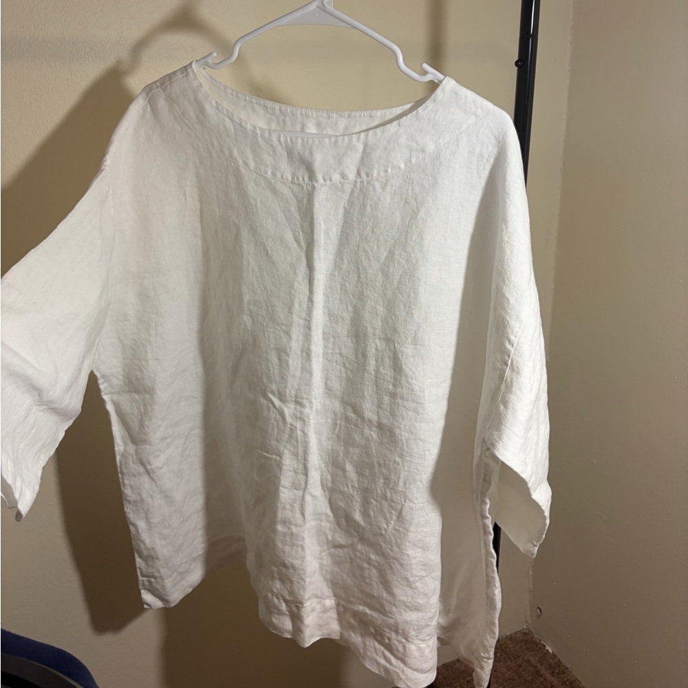 Bryn Walker Cream Linen Top